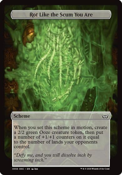 Rot Like the Scum You Are Full Art Archenemy: Duskmourn Magic card