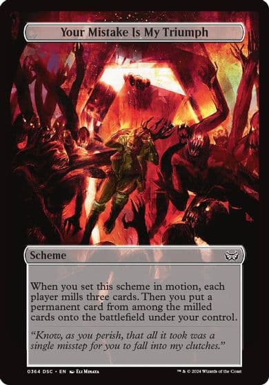 Your Mistake Is My Triumph Full Art Archenemy: Duskmourn Magic card