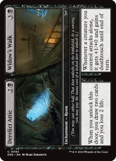 Derelict Attic Widows Walk Duskmourn: House of Horror Magic card