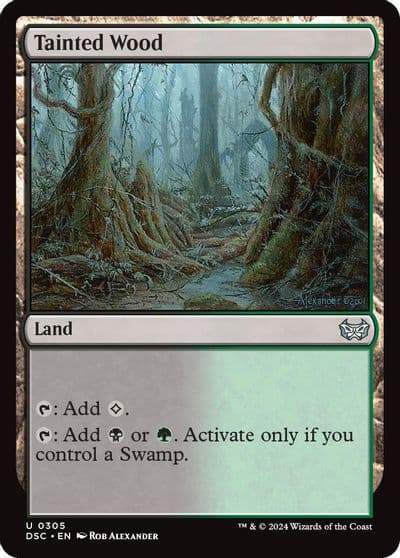 Tainted Wood Commander: Duskmourn: House of Horror Magic card