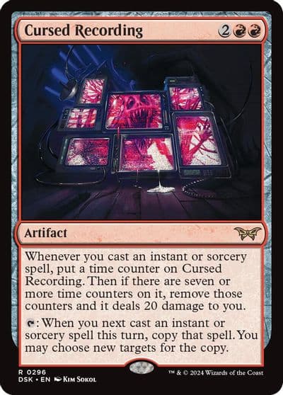 Cursed Recording 0296 Duskmourn: House of Horror Magic card