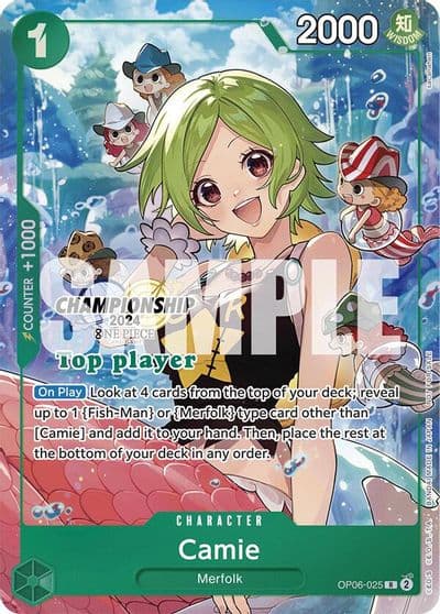 Camie Championship 2024 Top Player Pack One Piece Promotion Cards One Piece card