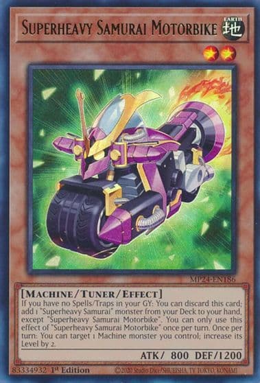 Superheavy Samurai Motorbike 25th Anniversary Tin: Dueling Mirrors Yu-Gi-Oh! card