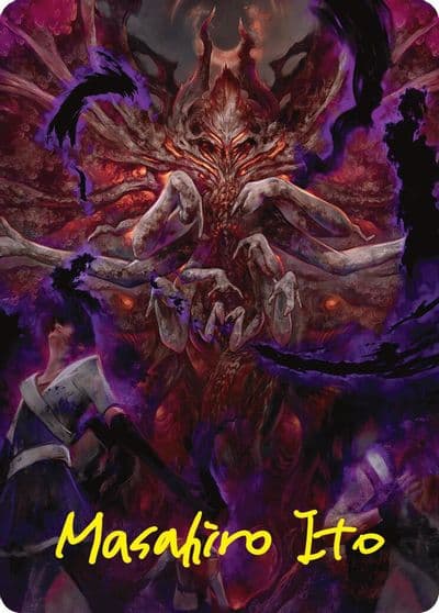 Damnation Art Card Gold Stamped Signature Art Series: Duskmourn: House of Horror Magic card