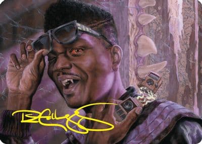 Dashing Bloodsucker Art Card Gold Stamped Signature Art Series: Duskmourn: House of Horror Magic card