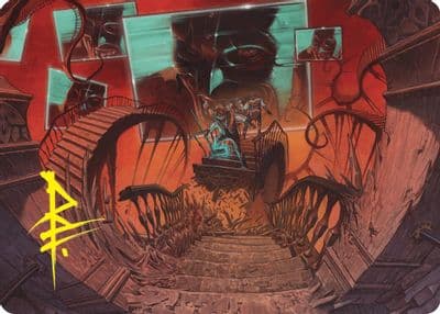 Lets Play a Game Art Card Gold Stamped Signature Art Series: Duskmourn: House of Horror Magic card