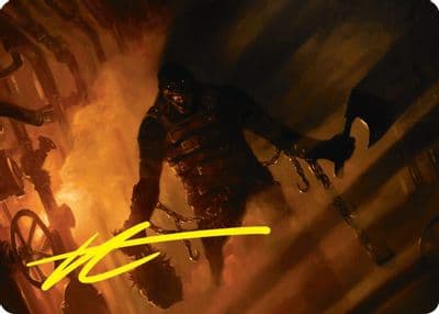 Boilerbilges Ripper Art Card Gold Stamped Signature Art Series: Duskmourn: House of Horror Magic card