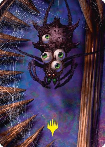Spider Art Card Gold Stamped Planeswalker Symbol Art Series: Duskmourn: House of Horror Magic card