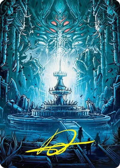 Island Art Card Gold Stamped Signature Art Series: Duskmourn: House of Horror Magic card