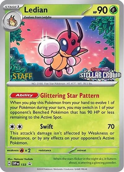 Ledian - 133 (Prerelease) [Staff] SV: Scarlet & Violet Promo Cards Pokemon card