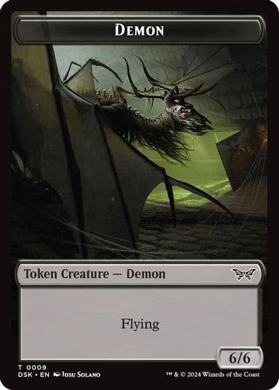 Demon Manifest Double Sided Token Duskmourn: House of Horror Magic card
