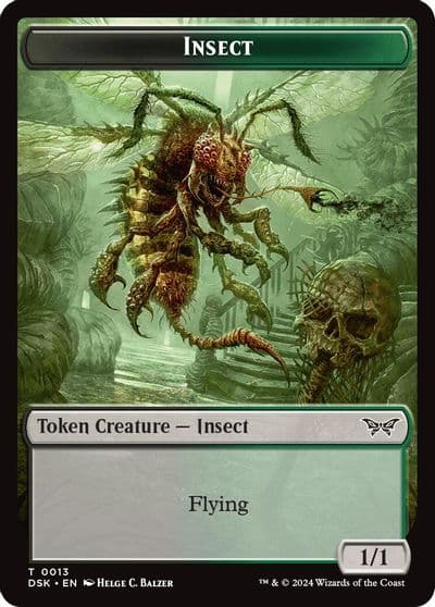 Insect 0013 Spider Double Sided Token Duskmourn: House of Horror Magic card