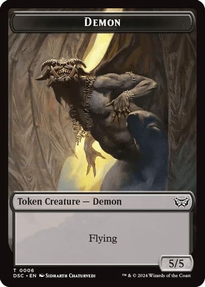 Demon Bird Double Sided Token Commander: Duskmourn: House of Horror Magic card