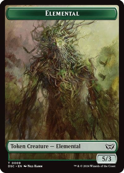Elemental Bird Double Sided Token Commander: Duskmourn: House of Horror Magic card