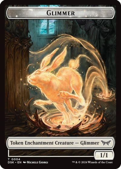 Glimmer Scarecrow Double Sided Token Commander: Duskmourn: House of Horror Magic card