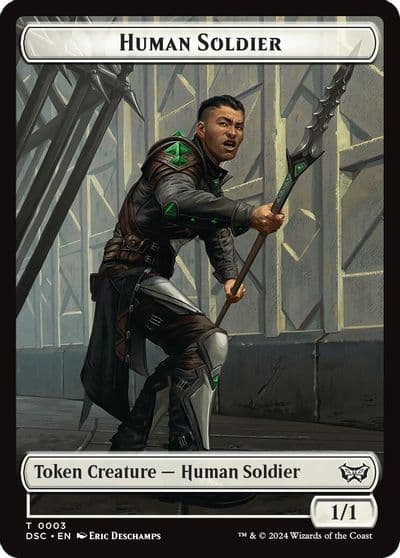 Human Soldier Scarecrow Double Sided Token Commander: Duskmourn: House of Horror Magic card