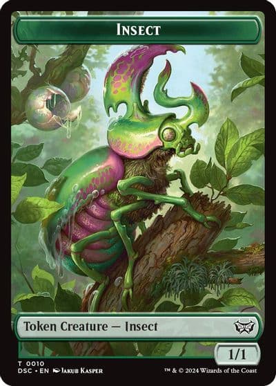 Insect 0010 Manifest Double Sided Token Commander: Duskmourn: House of Horror Magic card