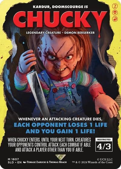 Chucky Kardur Doomscourge Secret Lair Drop Series Magic card