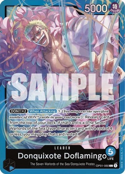 Donquixote Doflamingo OP01 060 Starter Deck 17: BLUE Donquixote Doflamingo One Piece card