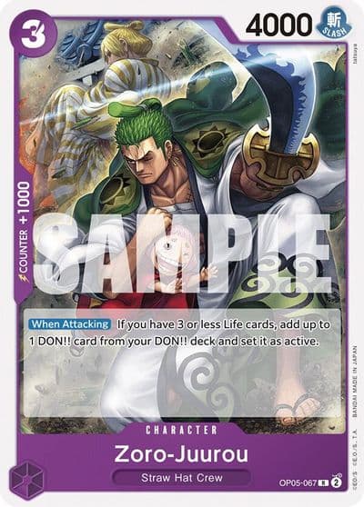 Zoro Juurou OP05 067 Starter Deck 18: PURPLE Monkey.D.Luffy One Piece card