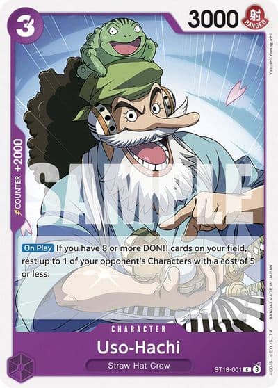 Uso Hachi ST18 001 Starter Deck 18: PURPLE Monkey.D.Luffy One Piece card
