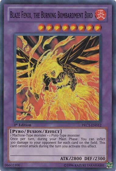 Blaze Fenix the Burning Bombardment Bird 2012 Premium Collection Tin Yu-Gi-Oh! card