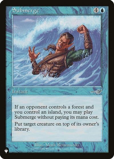 Submerge The List Reprints Magic card