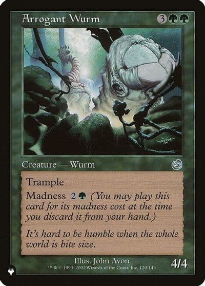 Arrogant Wurm The List Reprints Magic card