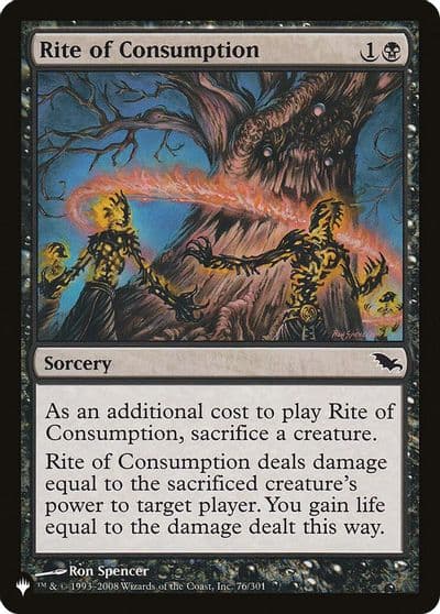 Rite of Consumption The List Reprints Magic card