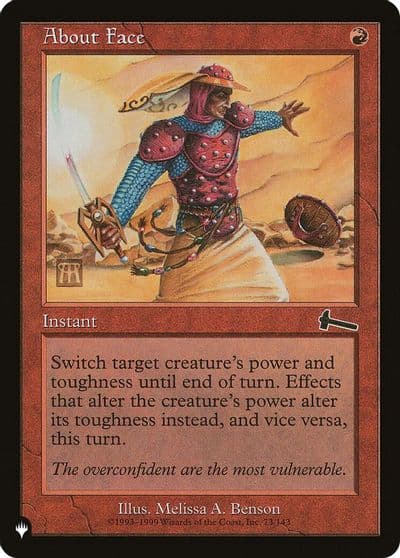 About Face The List Reprints Magic card