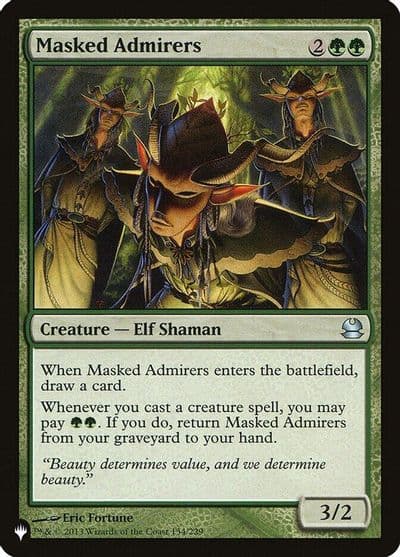 Masked Admirers The List Reprints Magic card
