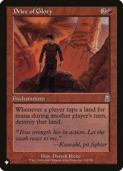 Price of Glory The List Reprints Magic card