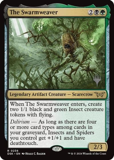The Swarmweaver 0236 Promo Pack: Duskmourn: House of Horror Magic card