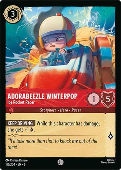 Adorabeezle Winterpop Ice Rocket Racer Azurite Sea Lorcana card