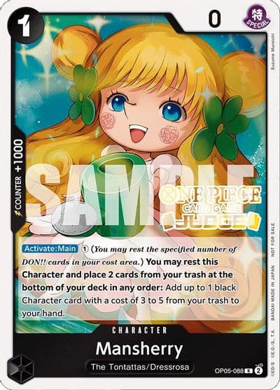 Mansherry Judge Pack Vol 4 One Piece Promotion Cards One Piece card