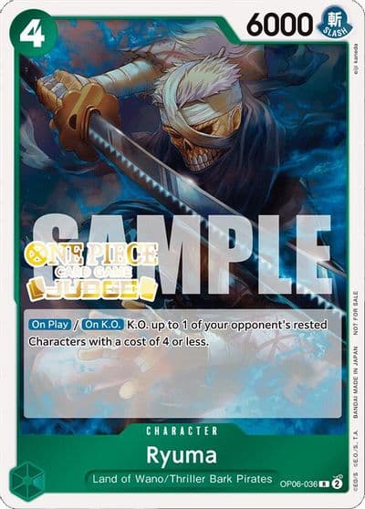 Ryuma Judge Pack Vol 4 One Piece Promotion Cards One Piece card