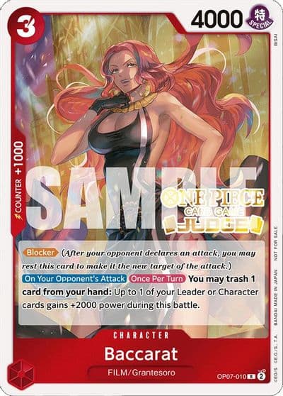 Baccarat Judge Pack Vol 4 One Piece Promotion Cards One Piece card