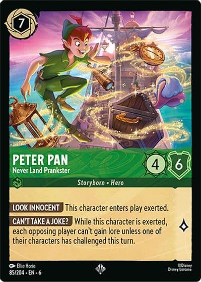 Peter Pan Never Land Prankster Azurite Sea Lorcana card
