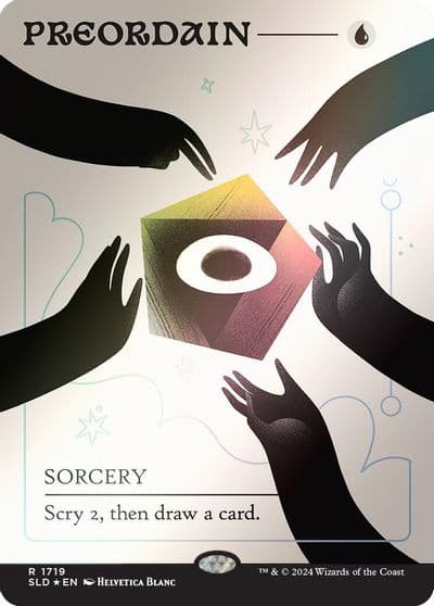 Preordain 1719 Rainbow Foil Secret Lair Drop Series Magic card