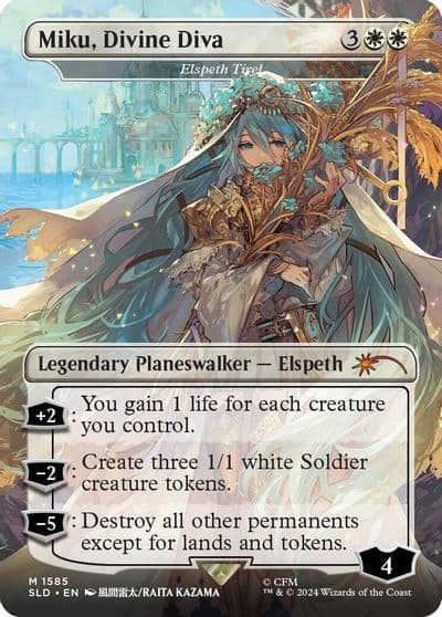 Miku Divine Diva Elspeth Tirel Secret Lair Drop Series Magic card