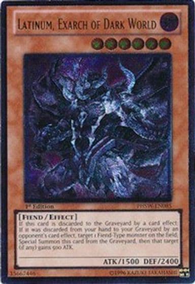 Latinum Exarch of Dark World UTR Photon Shockwave Yu-Gi-Oh! card