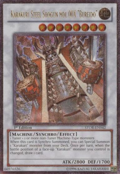 Karakuri Steel Shogun mdl 00X Bureido UTR Storm of Ragnarok Yu-Gi-Oh! card