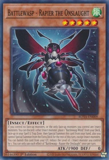 Battlewasp Rapier the Onslaught Rage of the Abyss Yu-Gi-Oh! card