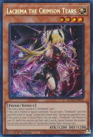 Lacrima the Crimson Tears Rage of the Abyss Yu-Gi-Oh! card