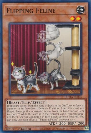 Flipping Feline Rage of the Abyss Yu-Gi-Oh! card