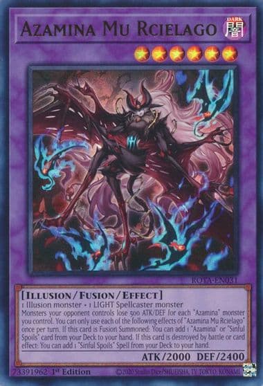 Azamina Mu Rcielago Rage of the Abyss Yu-Gi-Oh! card
