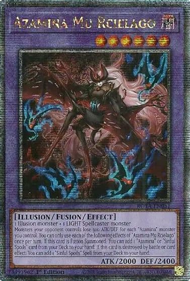 Azamina Mu Rcielago Quarter Century Secret Rare Rage of the Abyss Yu-Gi-Oh! card