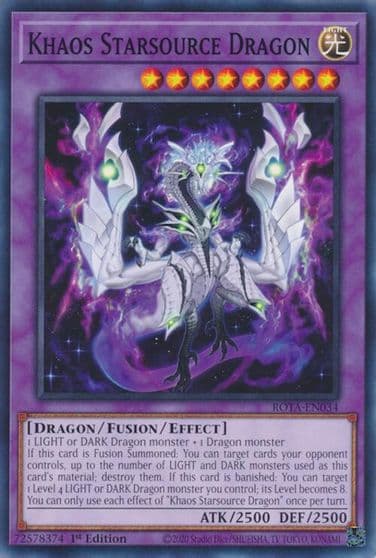 Khaos Starsource Dragon Rage of the Abyss Yu-Gi-Oh! card