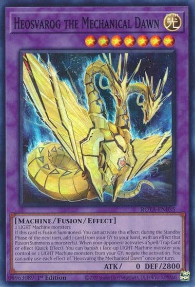 Heosvarog the Mechanical Dawn Rage of the Abyss Yu-Gi-Oh! card