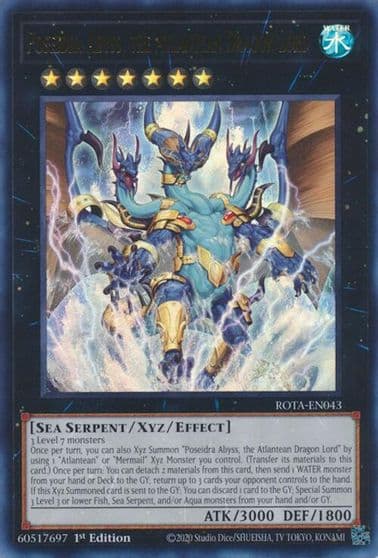 Poseidra Abyss the Atlantean Dragon Lord Rage of the Abyss Yu-Gi-Oh! card